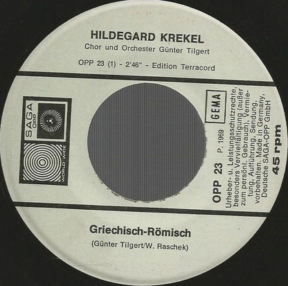 Hildegard Krekel : Griechisch-Römisch (7", Single)