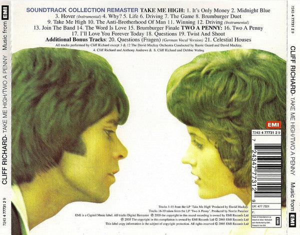 Cliff Richard : Take Me High/Two A Penny (CD, Album, RM)
