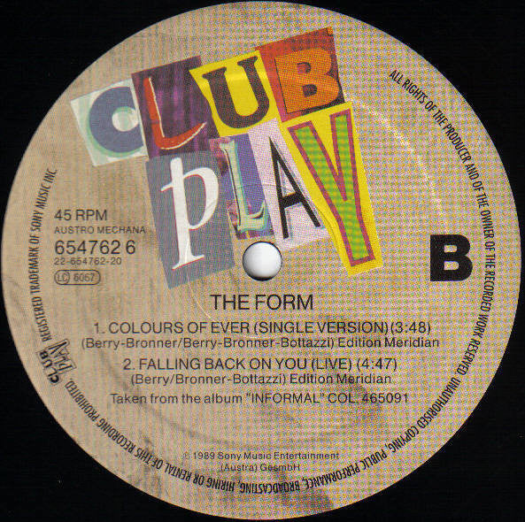 The Form : Colours Of Ever (12")