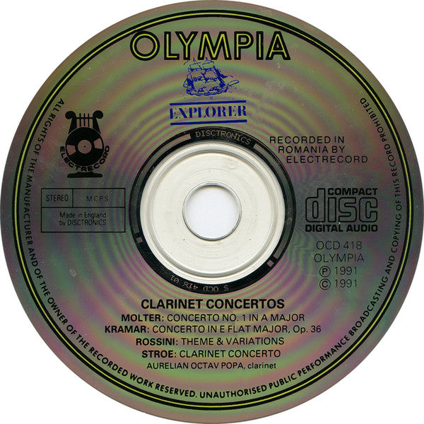 Aurelian Octav Popa : Clarinet Concertos (CD, Comp)