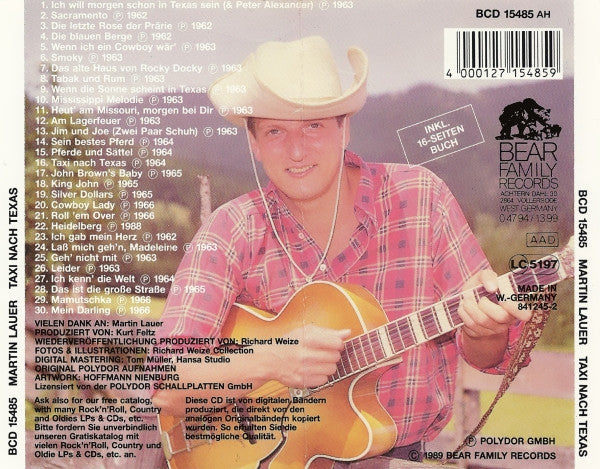 Martin Lauer : Taxi Nach Texas (CD, Comp)