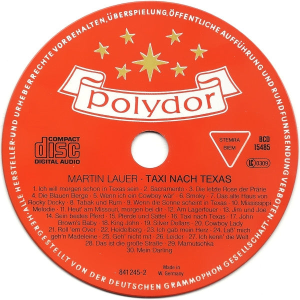 Martin Lauer : Taxi Nach Texas (CD, Comp)