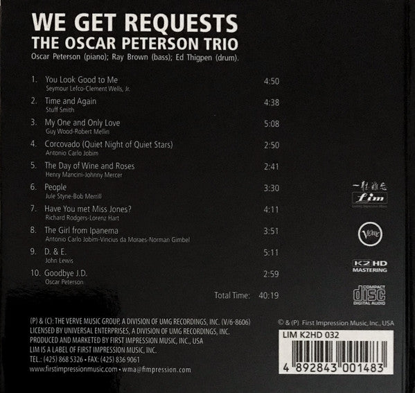 The Oscar Peterson Trio : We Get Requests (CD, Album, RE, RM, Sil)