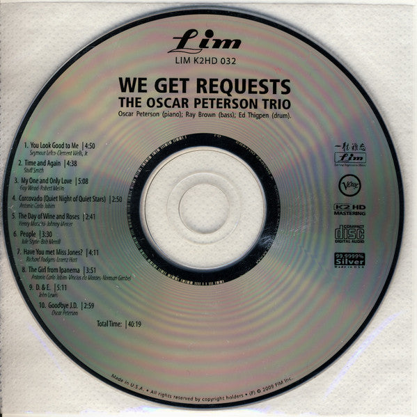 The Oscar Peterson Trio : We Get Requests (CD, Album, RE, RM, Sil)