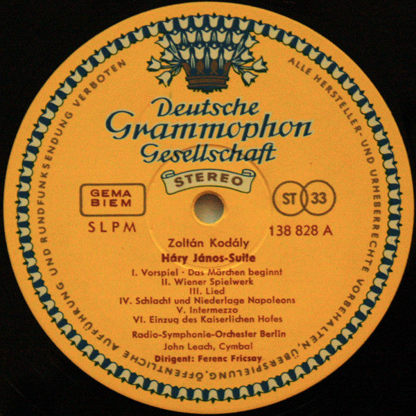 Ferenc Fricsay / Zoltán Kodály • Igor Stravinsky • Gottfried von Einem : Háry-János-Suite / Movements For Piano And Orchestra / Ballade Für Orchester Op. 23 (LP, Album)