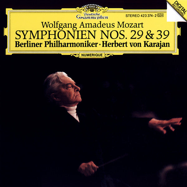 Wolfgang Amadeus Mozart, Berliner Philharmoniker, Herbert von Karajan : Symphonien Nos. 29 & 39 (CD)