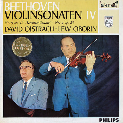 Ludwig van Beethoven, David Oistrach - Lev Oborin : Violinsonaten IV Nr. 9 Op. 47 „Kreutzer-Sonate” / Nr. 4 Op. 23 (LP, RP)
