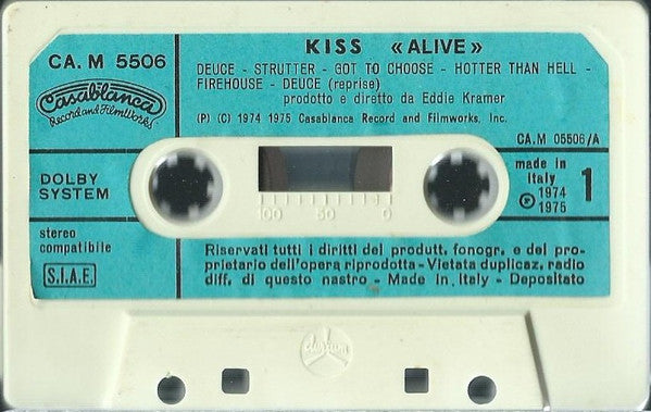 Kiss : Alive! Vol. 1° (Cass, Album, RE)