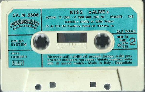 Kiss : Alive! Vol. 1° (Cass, Album, RE)
