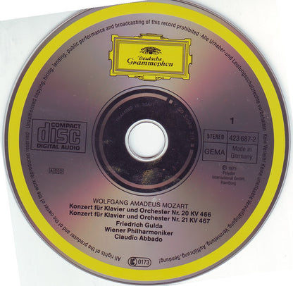Wolfgang Amadeus Mozart, Friedrich Gulda, Wiener Philharmoniker, Claudio Abbado : Vier Berühmte Klavierkonzerte (2xCD, Comp)