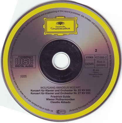 Wolfgang Amadeus Mozart, Friedrich Gulda, Wiener Philharmoniker, Claudio Abbado : Vier Berühmte Klavierkonzerte (2xCD, Comp)