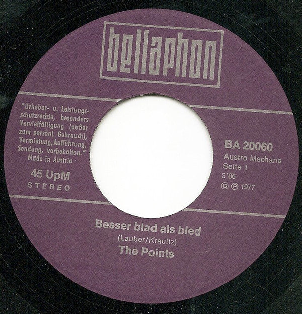 The Points (4) : Besser Blad Als Bled (7", Single)