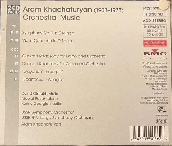 Aram Khachaturyan* : Orchestral Music (2xCD, Album, Comp)