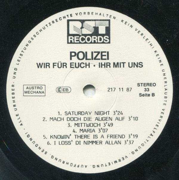 Various : Polizei - Wir Für Euch • Ihr Mit Uns (LP, Album)