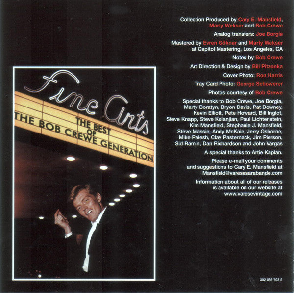 The Bob Crewe Generation : The Best Of The Bob Crewe Generation: Music To Watch Girls By (CD, Comp)