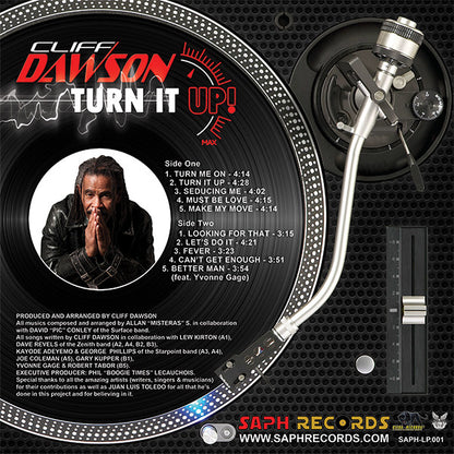 Cliff Dawson : Turn It Up! (LP, Album, Ltd)