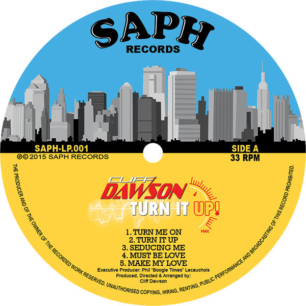 Cliff Dawson : Turn It Up! (LP, Album, Ltd)