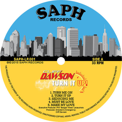 Cliff Dawson : Turn It Up! (LP, Album, Ltd)