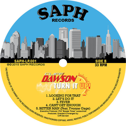 Cliff Dawson : Turn It Up! (LP, Album, Ltd)