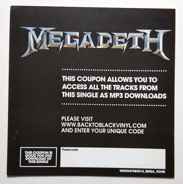 Megadeth : The Threat Is Real (12", Single, 180)