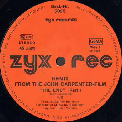The Splash Band : John Carpenter's The End (Assault On Precinct 13) (12")