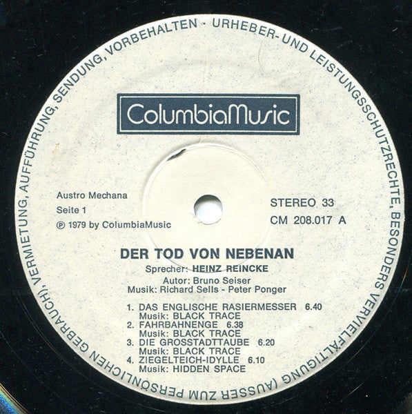 Bruno Seiser - Heinz Reincke : Der Tod Von Nebenan (LP)
