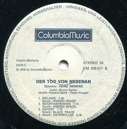 Bruno Seiser - Heinz Reincke : Der Tod Von Nebenan (LP)
