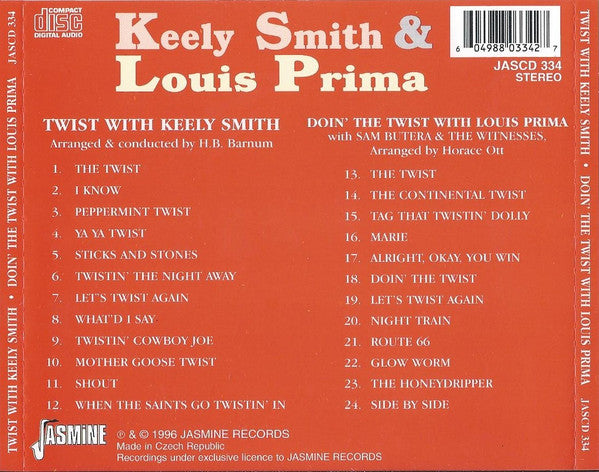 Keely Smith, Louis Prima : Twist With Keely Smith - Doin' The Twist  With Louis Prima (CD, Comp)