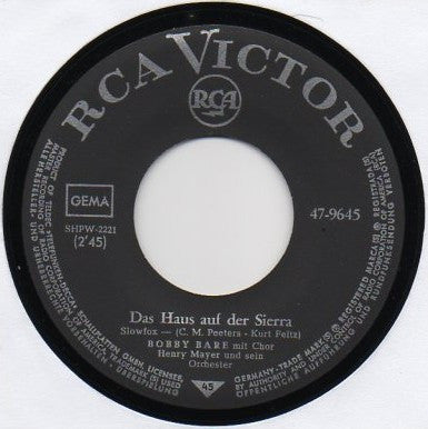 Bobby Bare : Das Haus Auf Der Sierra (7", Single, Mono)