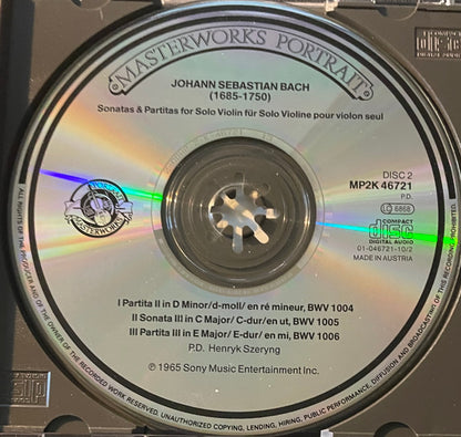 Johann Sebastian Bach - Henryk Szeryng : Sonatas & Partitas For Solo Violin (Complete Edition) (2xCD, Album, RE, RM + Box)