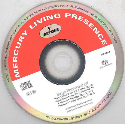 Byron Janis, Rachmaninoff*, Antal Dorati, Minneapolis Symphony Orchestra / London Symphony Orchestra : Piano Concerto No 2 / Piano Concerto No 3 (SACD, Hybrid, Multichannel, Comp)