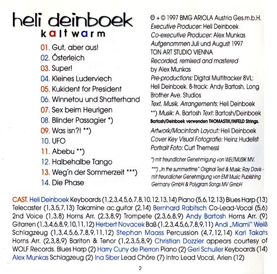 Heli Deinboek : Kalt Warm (CD, Album)