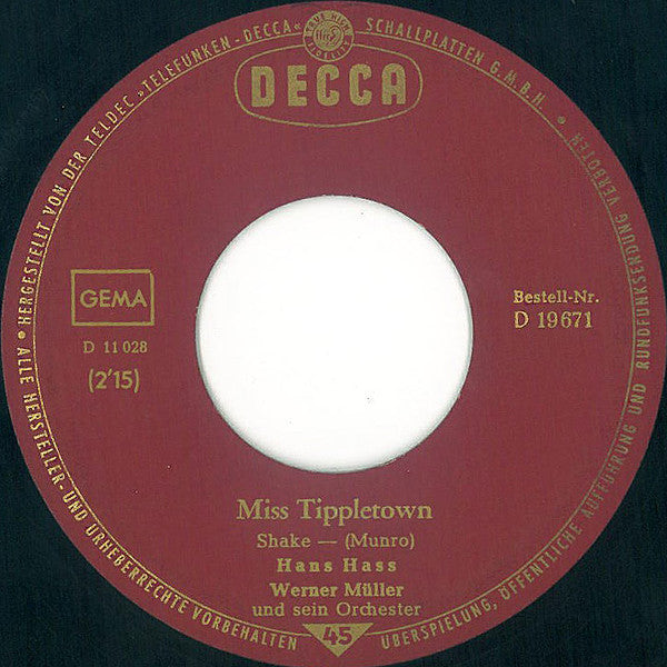 Hans Hass Jr. : Miss Tippletown (7", Single)