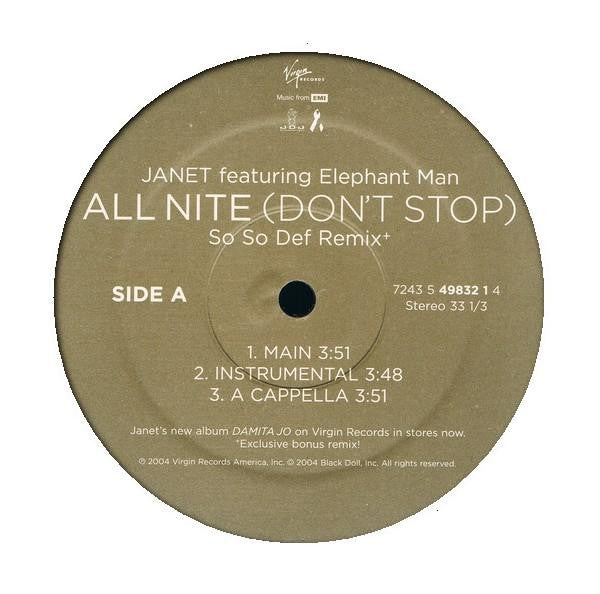 Janet* : All Nite (Don't Stop) (12")