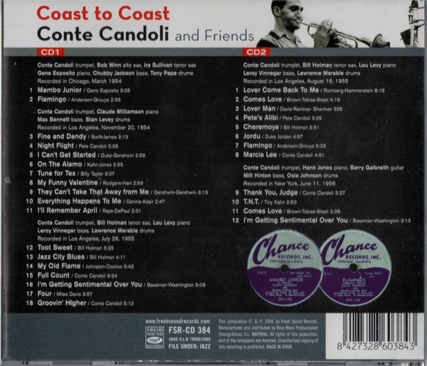 Conte Candoli And Friends : Coast To Coast  (2xCD, Comp, RE)