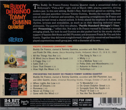 Buddy DeFranco - Tommy Gumina Quartet : Pacific Standard (Swingin'!) Time (CD, Comp, RE, RM)