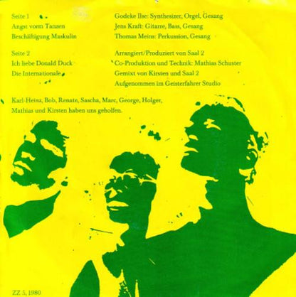 Saal 2 : Angst Vorm Tanzen (7", EP, RP, Bla)