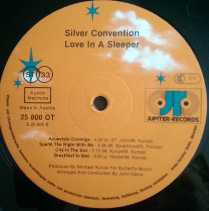 Silver Convention : Love In A Sleeper (LP, Album)
