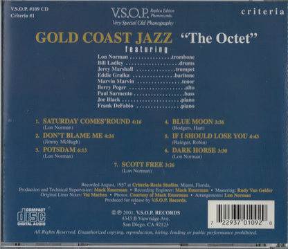 The Octet (2) : Gold Coast Jazz (CD, Album, RE)