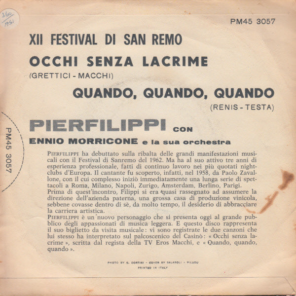 Pierfilippi : Occhi Senza Lacrime (7")