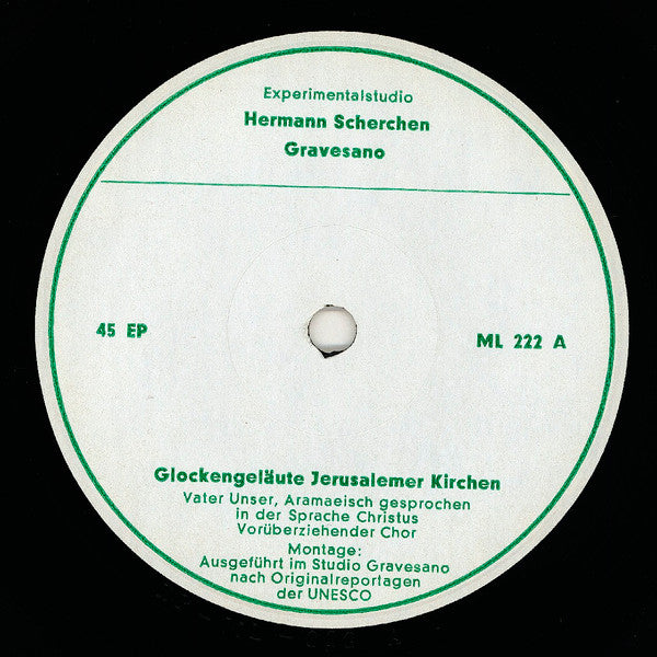 No Artist : Glockengeläute Jerusalemer Kirchen / Syrischer Und Armenischer Gottesdienst (7", EP)