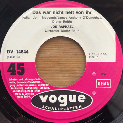 Joe Raphael : Oh Luise (7", Single)