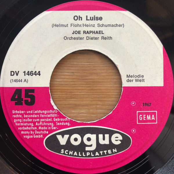 Joe Raphael : Oh Luise (7", Single)