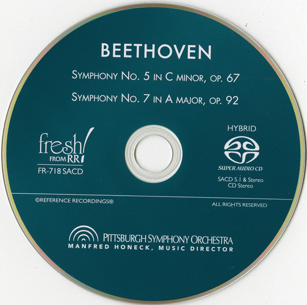 Beethoven* - Pittsburgh Symphony Orchestra, Manfred Honeck : Symphony No. 5 / Symphony No. 7 (SACD, Hybrid, Multichannel, HDC)