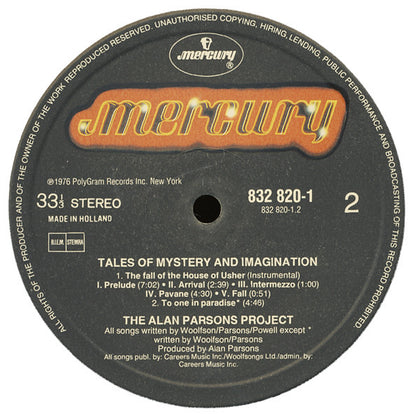 The Alan Parsons Project : Tales Of Mystery And Imagination (Edgar Allan Poe) (LP, Album, RE, RM, Gat)