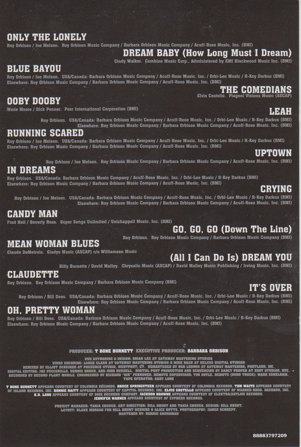 Roy Orbison : Black & White Night (DVD-V, NTSC)