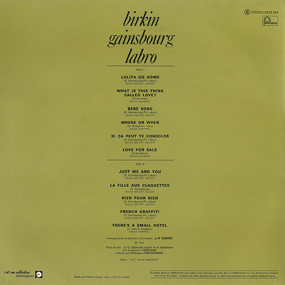 Jane Birkin : Lolita Go Home (LP, Album, 1st)