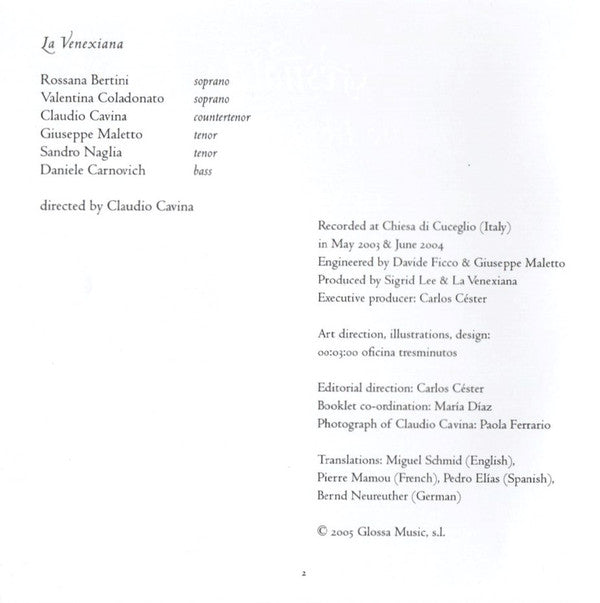 Carlo Gesualdo, La Venexiana : Quinto Libro Di Madrigali 1611 (CD, Album)