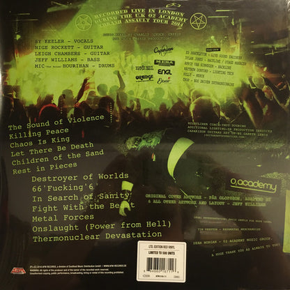 Onslaught (2) : Live At The Slaughterhouse (2xLP, Album, Ltd, Red)