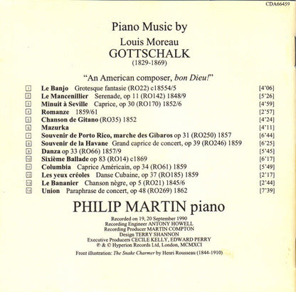Philip Martin (3), Louis Moreau Gottschalk : Gottschalk Piano Music (CD, Album)